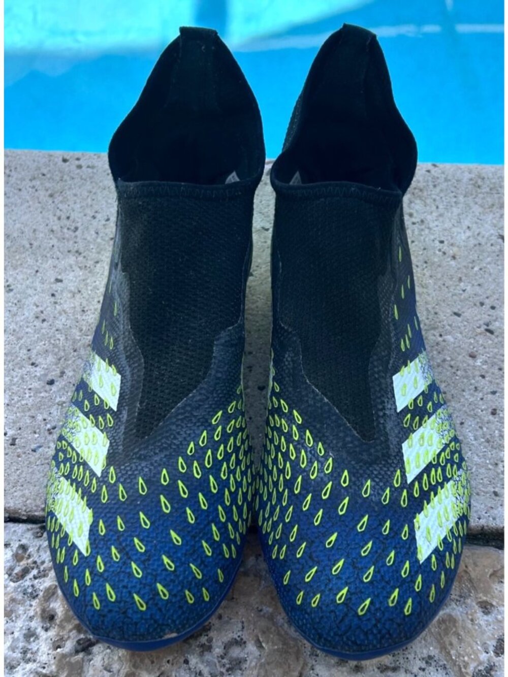 Adidas Predator Mutator Firm Ground Soccer Cleats Black Yellow Mens US 10.5